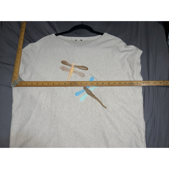 Top Women's Size XL/1X Beige Firefly Drop Sleeve Knit Pullover Shirt Blouse Soft - Picture 7 of 7